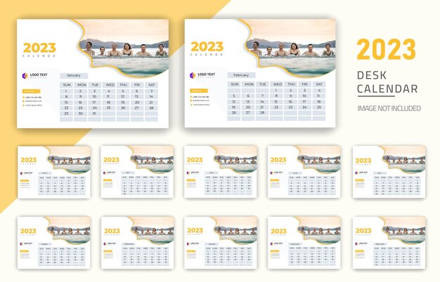 Modèle De Calendrier De Bureau 2023