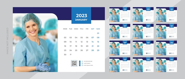 Modèle De Calendrier De Bureau 2023