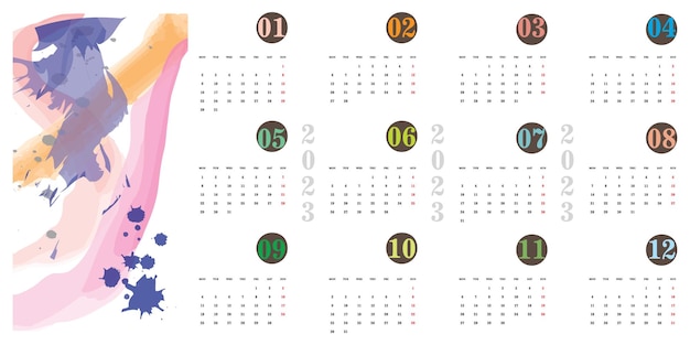 Modèle De Calendrier De Conception Abstraite 2023