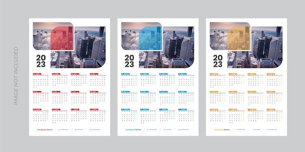 Modèle De Calendrier Mural D'une Page Pour L'année 2023