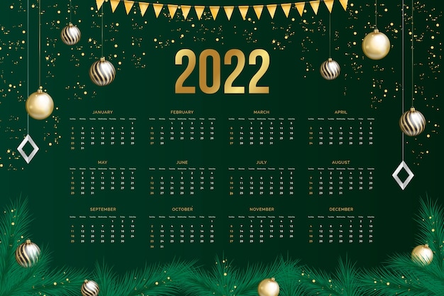 Modèle De Calendrier Réaliste 2022