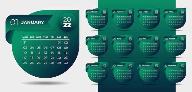 Modèle De Calendrier Simple Du Nouvel An