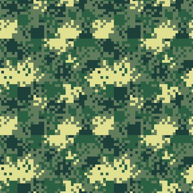 Vecteur modèle de camouflage numérique design plat