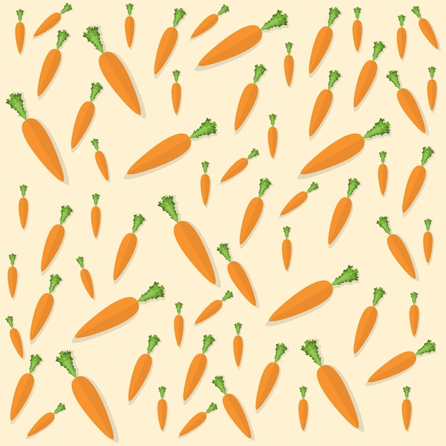 modèle avec des carottes et des feuilles