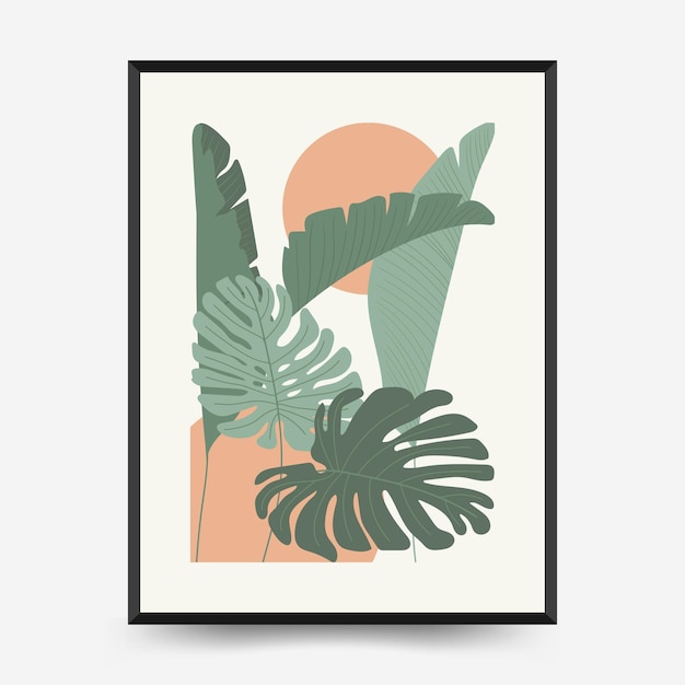 Modèle Ou Carte D'affiche Nature, Jardin Et Paysage. Fleurs Et Plantes à La Maison Et à L'extérieur.