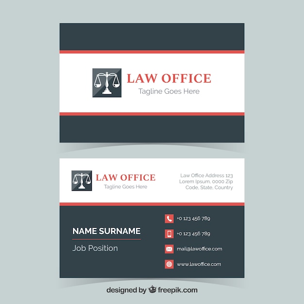 Modèle de carte d'avocat