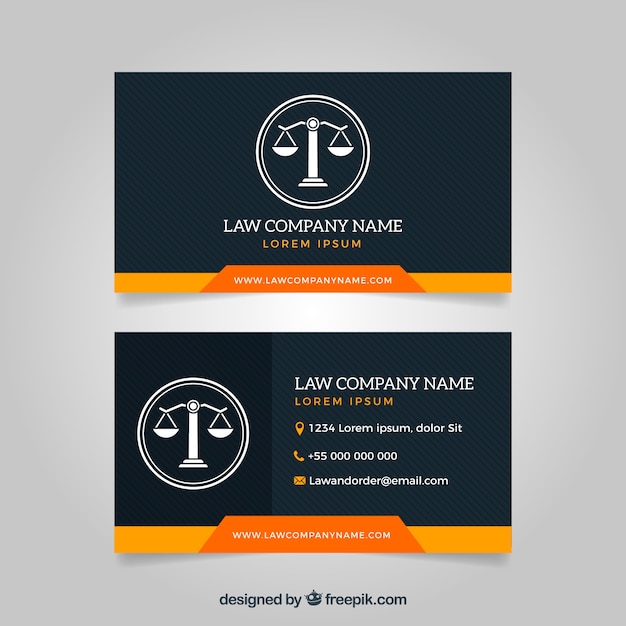 Modèle de carte d'avocat