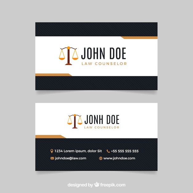 Modèle de carte d'avocat