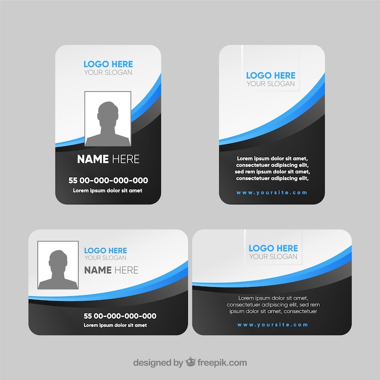 Vecteur modèle de carte d&#39;identité