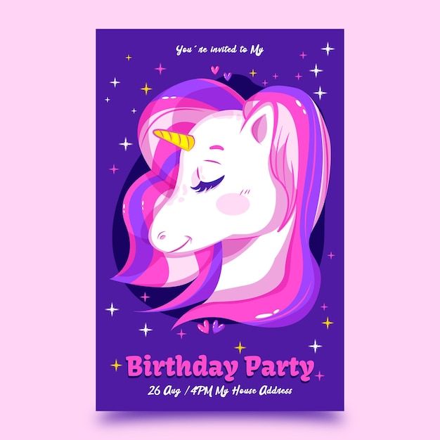 Modèle De Carte D'invitation Anniversaire