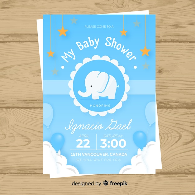 Modèle De Carte Invitation Bébé Douche