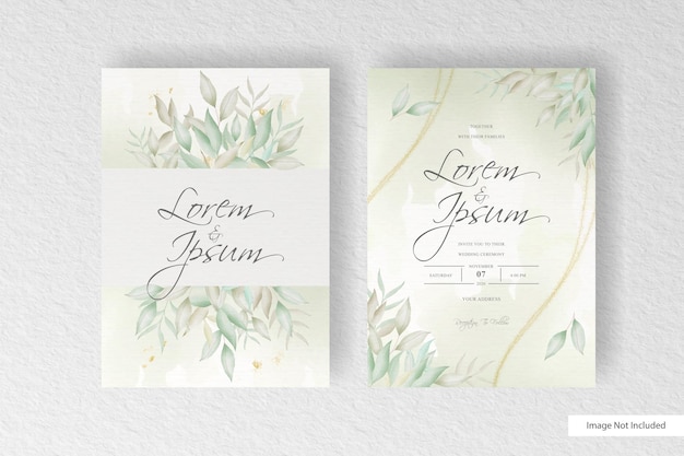 Modèle De Carte D'invitation De Mariage Avec élégant Arrangement Floral