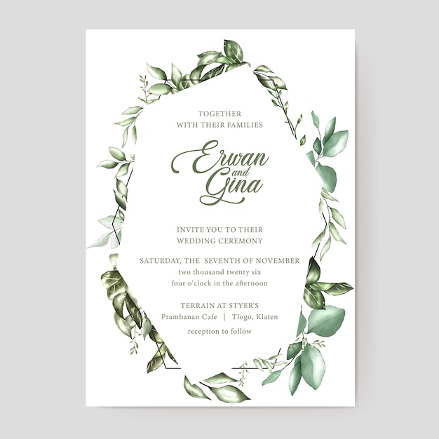 Modèle De Carte Invitation Mariage Floral