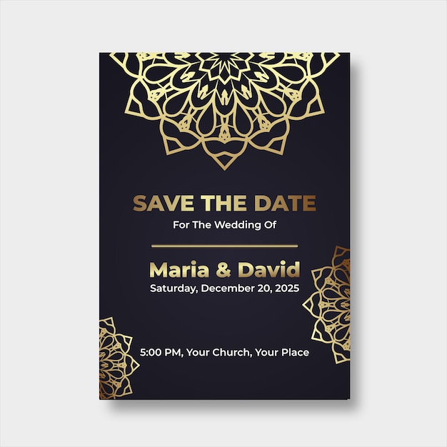 Modèle de carte d&#39;invitation de mariage