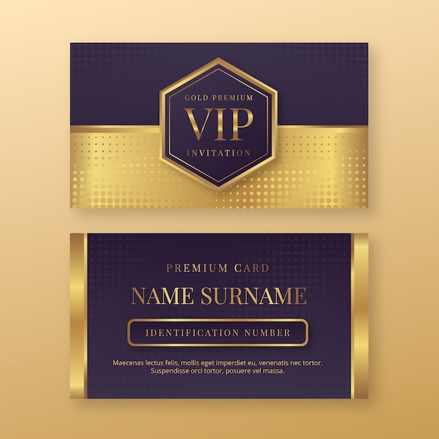 Vecteur modèle de carte d'invitation vip réaliste