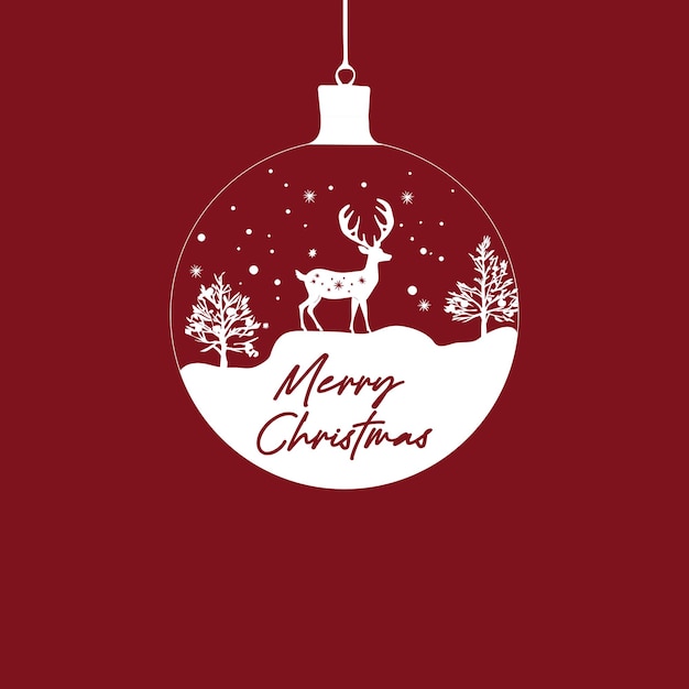 Modèle de carte de Noël et de bonne année vectorielle