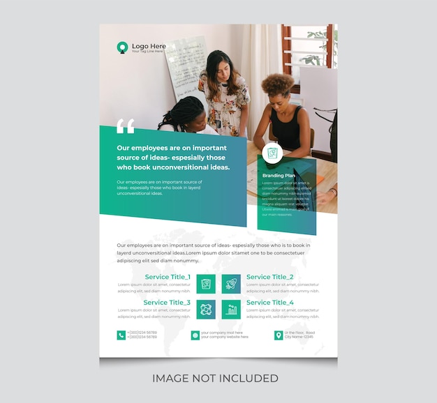 Modèle De Carte Postale D'agence De Marketing D'entreprise Vecteur Premium