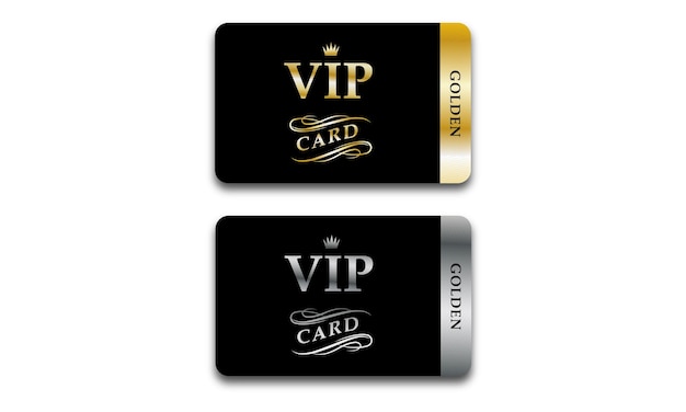 Modèle de carte VIP en or et en platine