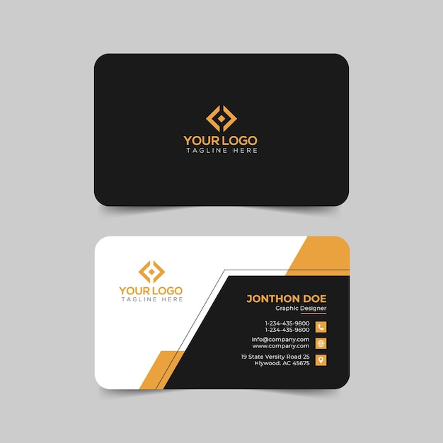 Modèle de carte de visite créative professionnelle