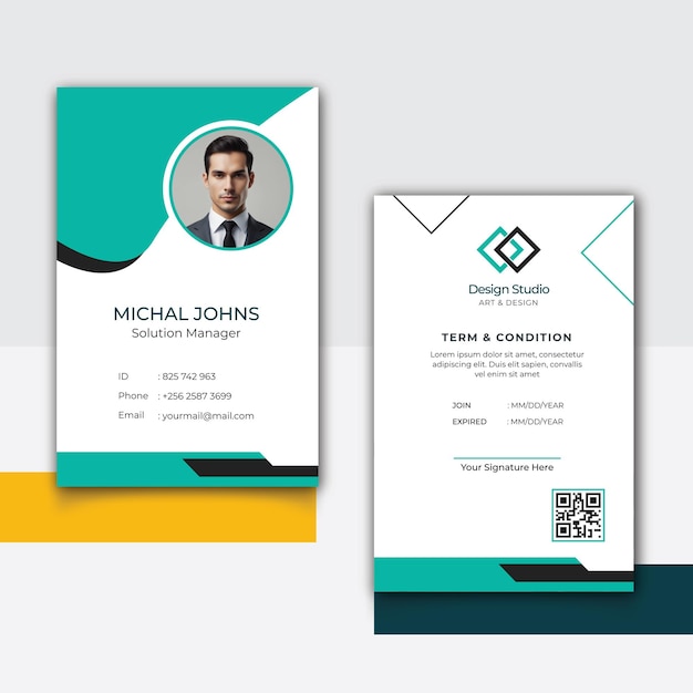 Modèle de carte de visite avec des éléments minimalistes