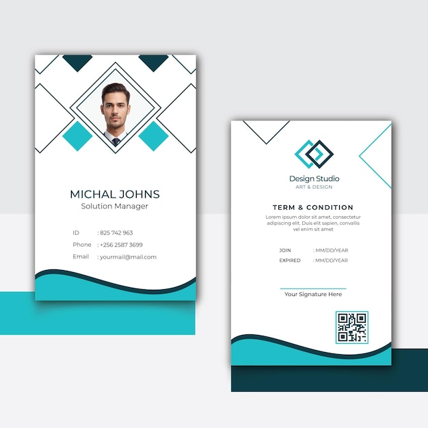 Modèle de carte de visite avec des éléments minimalistes