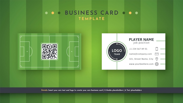 Vecteur modèle de carte de visite de football design professionnel pour votre entreprise identification visuelle de la marque