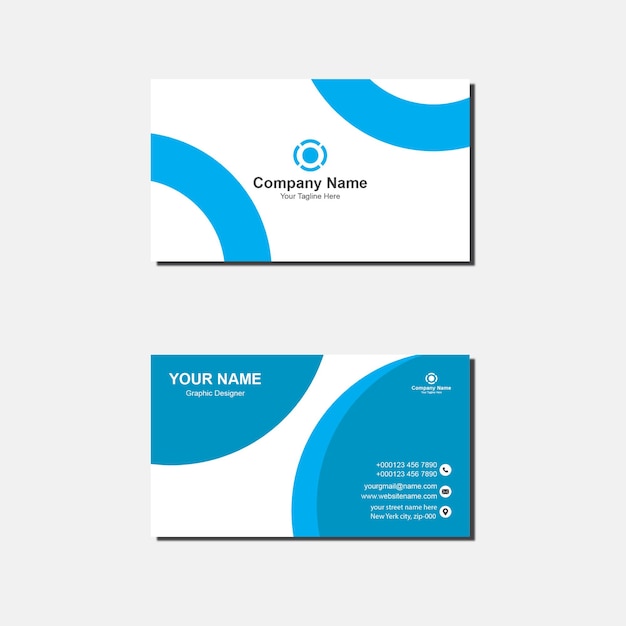 modèle de carte de visite moderne de style vectoriel propre gratuit