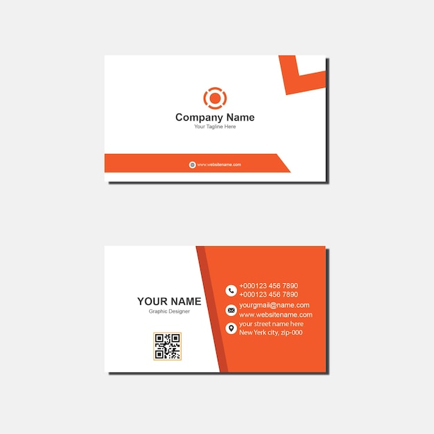 modèle de carte de visite moderne de style vectoriel propre gratuit