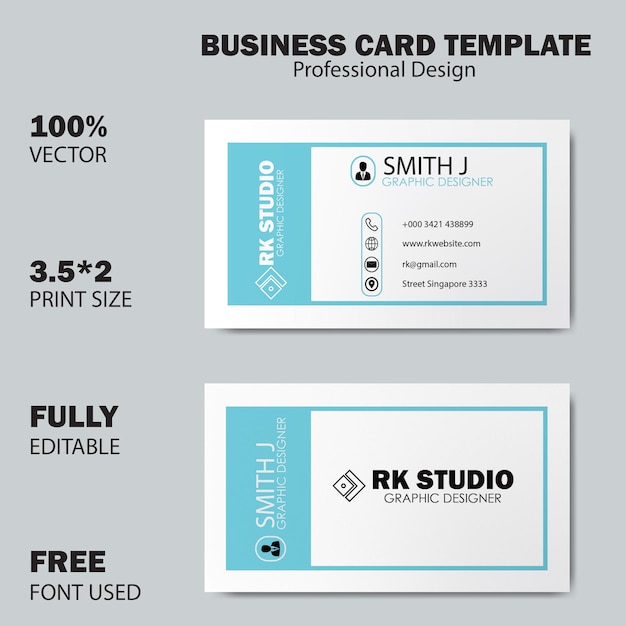 Modèle de carte de visite pour un design professionnel