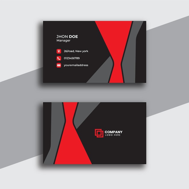 Modèle de carte de visite professionnelle d'entreprise vectorielle