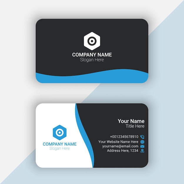 Modèle de carte de visite professionnelle minimale élégante