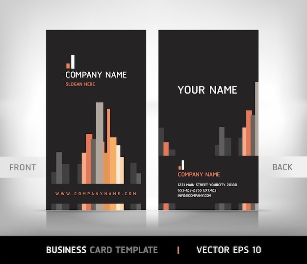 Modèle De Carte De Visite Verticale
