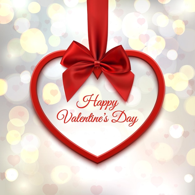 Modèle de carte de voeux joyeuse Saint-Valentin