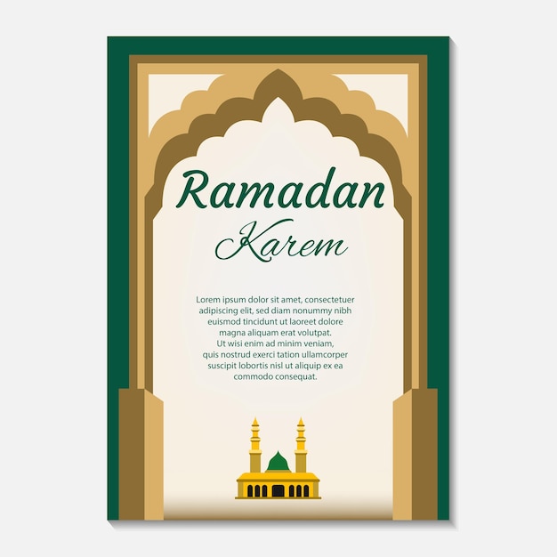 Modèle De Carte De Voeux Ramadan Dégradé