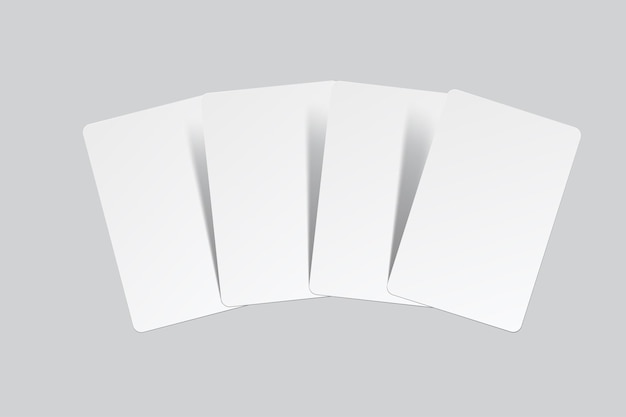 Modèle de cartes à jouer Cartes vides jeu de poker de main de jeu réussi pari de casino publicités de jeu