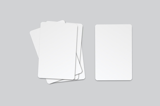 Modèle de cartes à jouer Cartes vides jeu de poker de main de jeu réussi pari de casino publicités de jeu