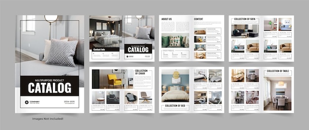 Modèle de catalogue polyvalent avec couverture et pages intérieures