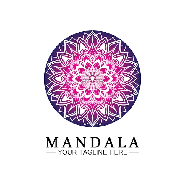 Modèle De Cercle Pétale Fleur Mandala Vector Illustration De Modèle De Logo Modèle Coloré Pour Retraite Spirituelle Ou Studio De Yogacartes De Visite Ornementalesdécoration Ornementale De Luxe Vintage