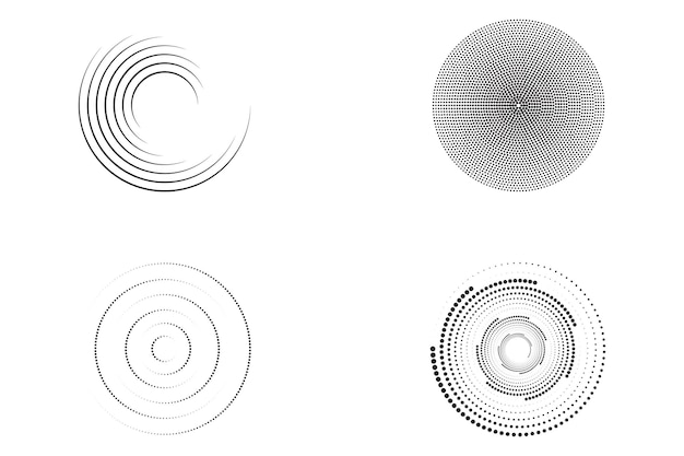 Vecteur modèle de cercle vectoriel formes abstraites