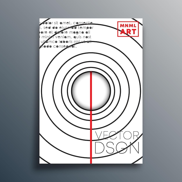 Modèle de cercles radiaux pour flyer affiche brochure couverture fond papier peint typographie ou autres produits d'impression Illustration vectorielle