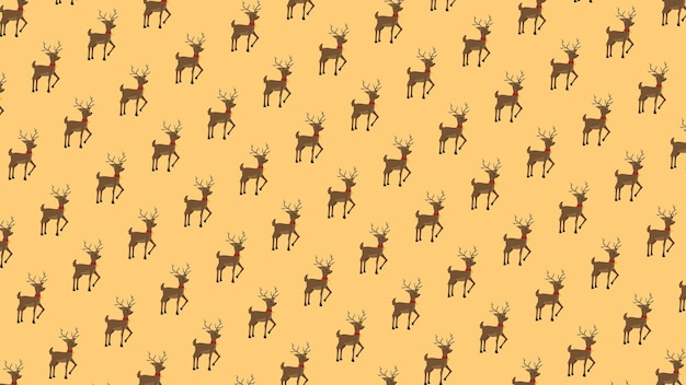 Modèle de cerf de Noël au design plat.