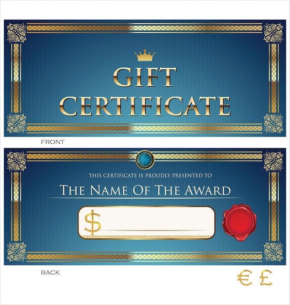 Modèle De Certificat Cadeau