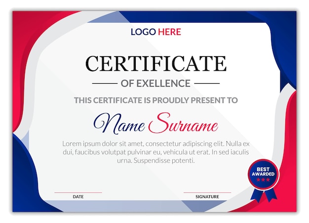 Modèle de certificat de diplôme