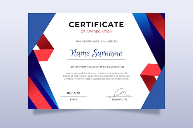 Modèle de certificat géométrique abstrait