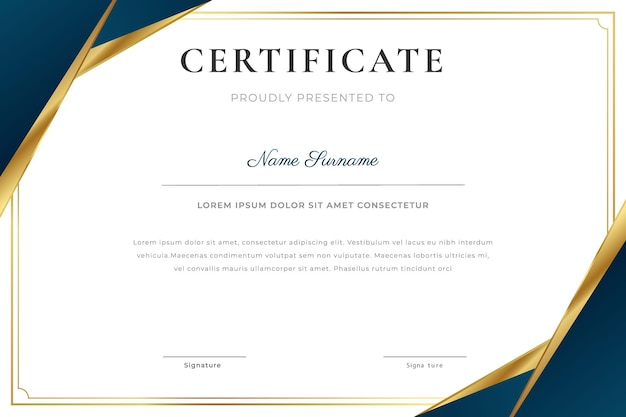 Modèle De Certificat De Luxe