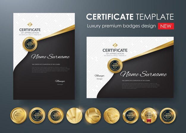 Modèle De Certificat Avec Motif De Luxe