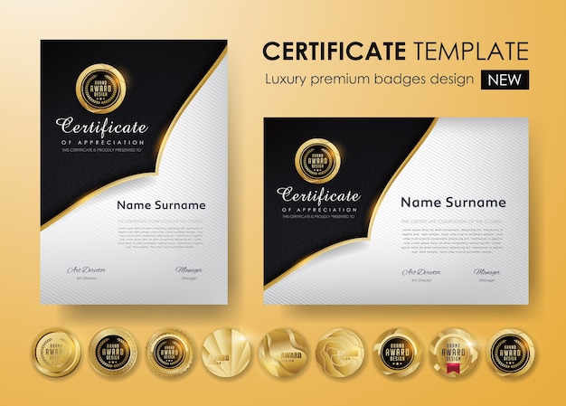 Modèle De Certificat Avec Motif De Luxe