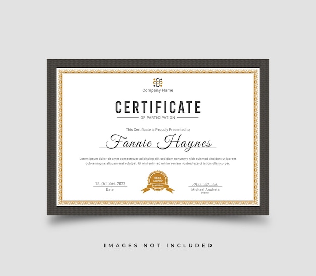 Modèle de certificat vectoriel