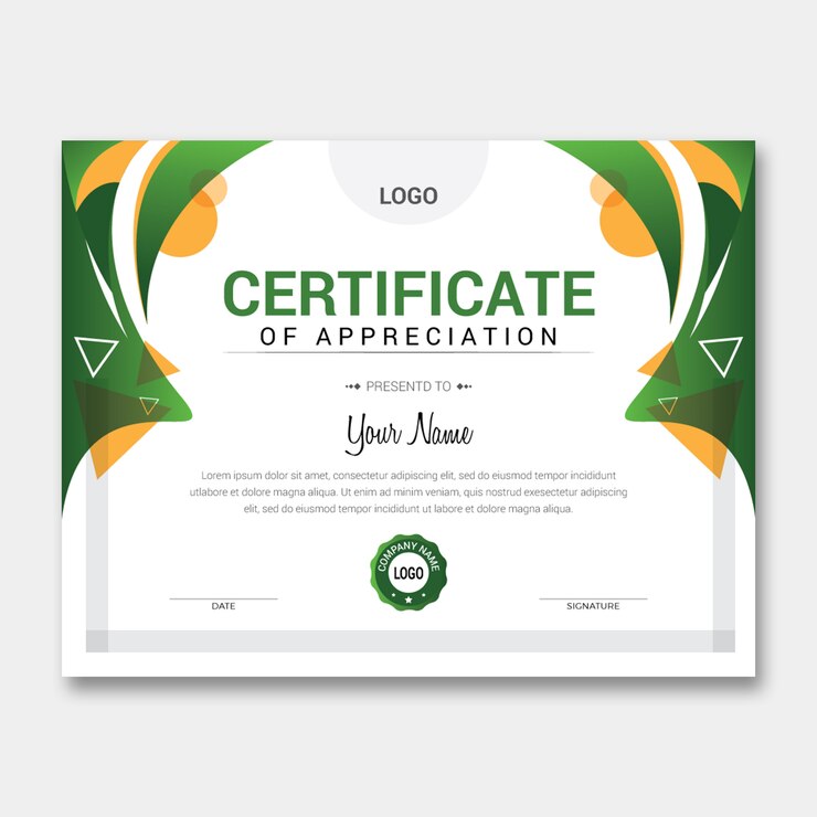 Modèle de certificat