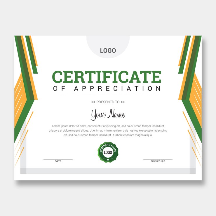 Modèle de certificat